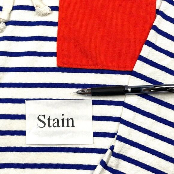 J. Crew Striped Patch Pocket Lightweight Hoodie - Picture 5 of 8